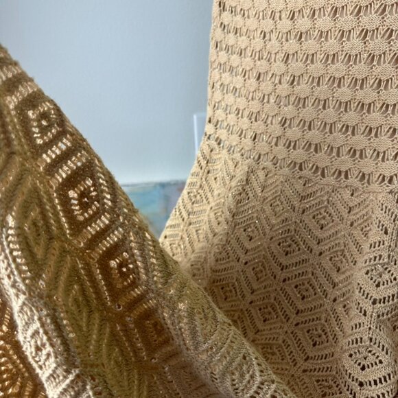 Lilly Pulitzer Paley Crochet Sweater Dress Gold Metallic Style #26045 Size Small - Picture 5 of 13